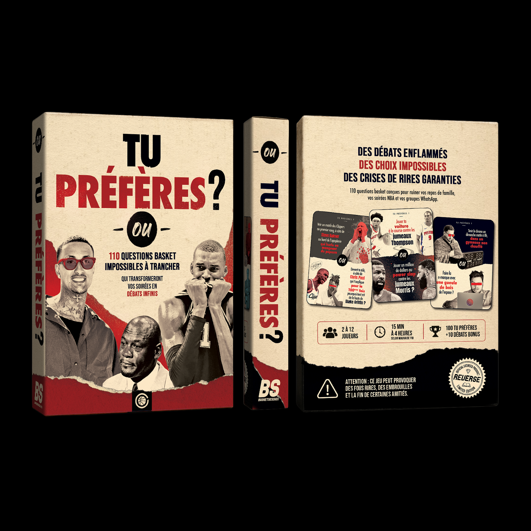 Jeu "Tu préfères" - 110 questions basket impossibles à trancher (prévente)