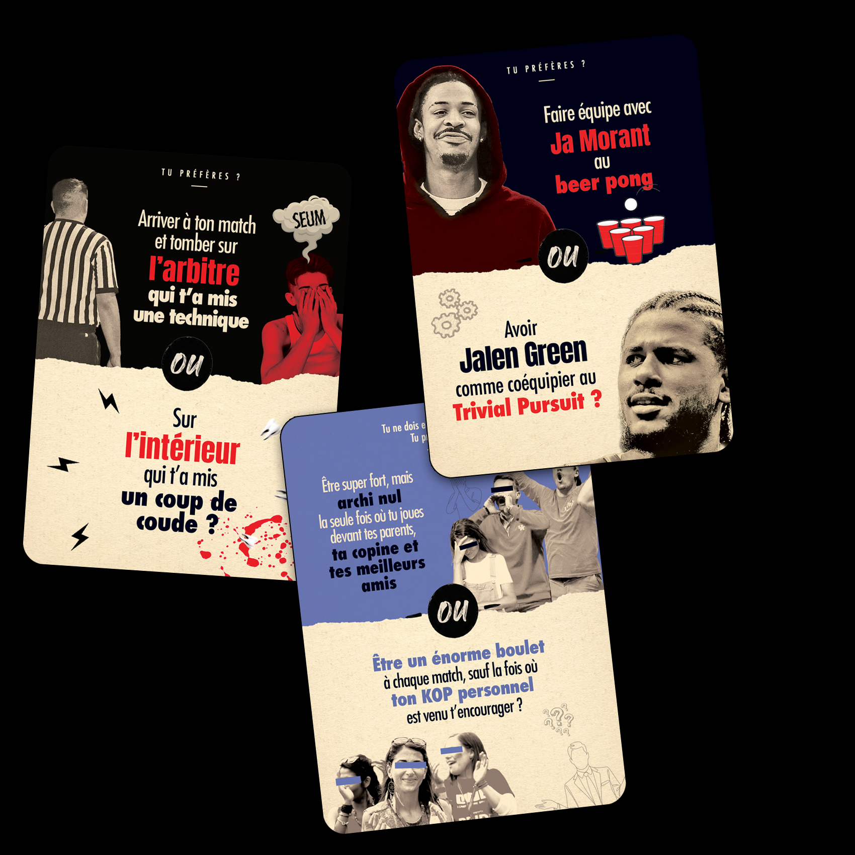 Jeu "Tu préfères" - 110 questions basket impossibles à trancher (prévente)